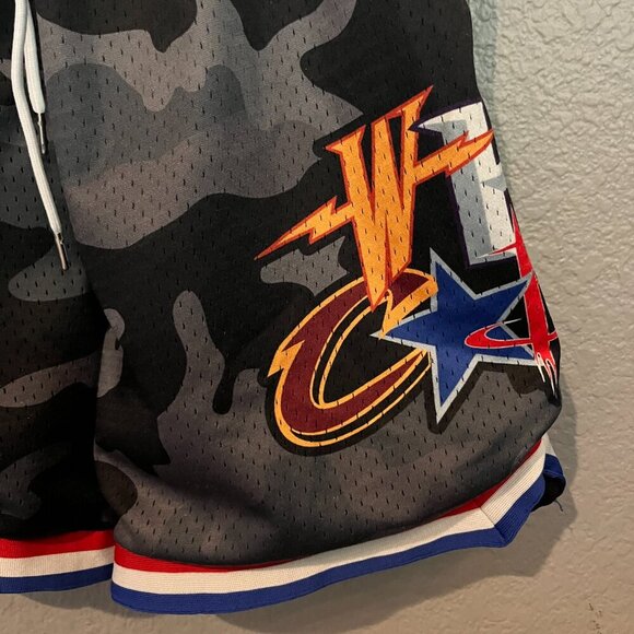 WHO CARES SUPPLY CO. NBA Remix Heavy Mesh Hoop Basketball Shorts Black Camo XL - Picture 3 of 10